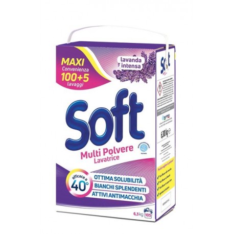 SOFT DETERSIVO LAVATRICE LAVANDA IN POLVERE 105 MISURINI